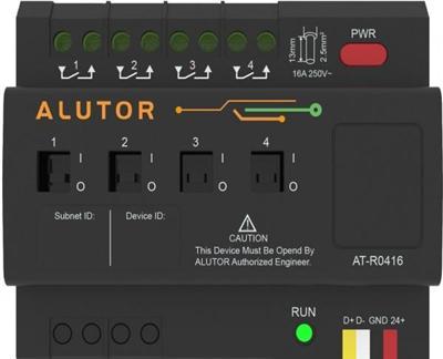 阿尔尤特AT-R0416四路继电器模块智能照明控制系统继电器模块