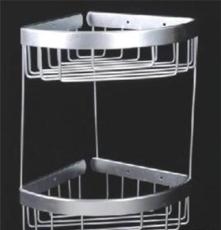不锈钢三角篮 双层置物架篮 浴室卫生间网篮 双层转角架
