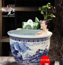 景德镇陶瓷泡澡缸厂家 洗浴大缸日本温泉陶瓷泡缸洗浴水缸