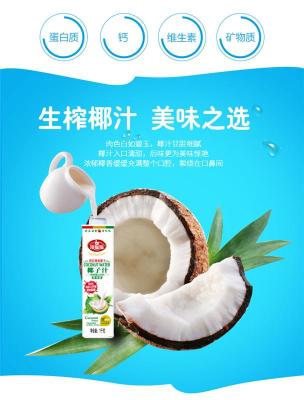 广东厂家OEM饮料贴牌椰子汁饮品1L瓶装