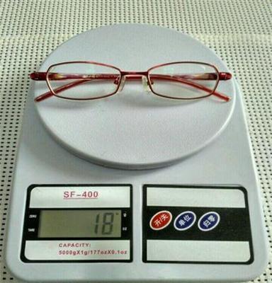 精品女士纯钛900-1200度超薄高度数眼镜