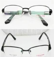 经典黑色纯钛半框眼镜架 共4色可选