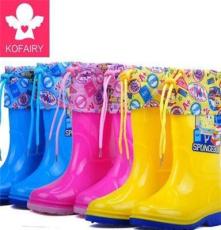 新款儿童雨鞋 韩国防滑水鞋男女童时尚宝宝加绒雨鞋雨靴