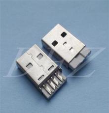 USB2.0AM公头短体焊线一体式304不锈钢