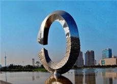 海滨城市广场标志不锈钢戒指雕塑厂家定做
