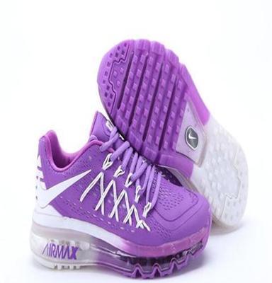 耐克max2015款2代爱国者纳米技术紫白女子运动跑步鞋
