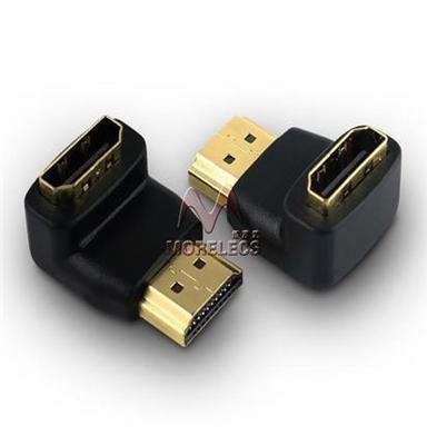 HDMI公对母连接/延长头 90度 全包型 镀金