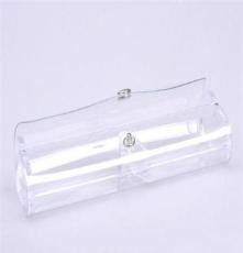 超值pvc透明眼镜盒 老花透明镜盒 偏光眼镜夹片盒 平光近视眼镜盒