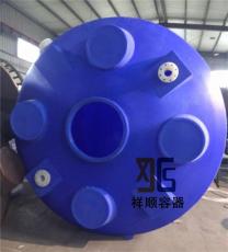 15吨工业硫酸水箱 耐酸碱化工箱 蓝色酸碱罐