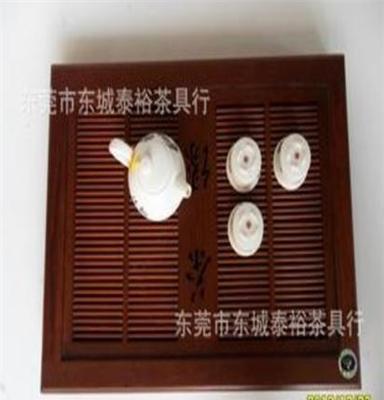 龙福 菠萝格茶盘特价 茶具茶盘 实木茶盘 托盘式 格木茶缘