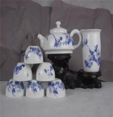 茶具家用整套简约现代中式 景德镇陶瓷功夫茶杯茶壶青花瓷茶盘