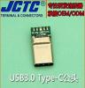 JCTC 一体正反插USB3.0 无缝拉伸式Type c公头夹板