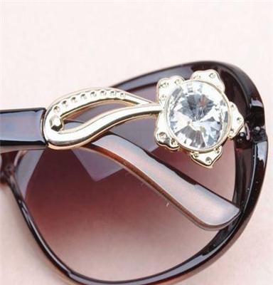 2012新款 镶钻女士太阳镜 防紫外线太阳镜 墨镜 批发