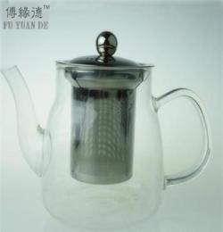 新品 不锈钢滤芯茶壶 玻璃茶具 滤芯茶壶 厂家直销
