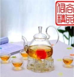 耐熱玻璃茶壺 防掉蓋高把壺仙蹤壺壺口帶過濾網茶壺八件套套裝