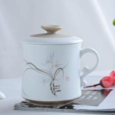 陶瓷茶杯礼品套装中式吉祥办公家用陶瓷茶杯