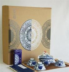 润雅堂文化礼品 青花古韵（如意盖杯） 青花瓷 茶具套装