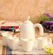 精装礼品 唐山优级骨瓷茶具 高档礼品 望月壶套装/ 纯白5件套