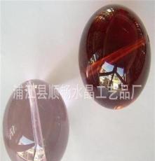 供应水晶穿孔球 水晶装饰球 配件水晶球 颜色规格多样 可批发订制
