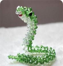 12生肖手工艺品 水晶串珠DIY成品摆件 地摊超热卖厂家直销 变形蛇