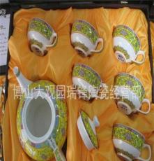 2014新品上市 黄色骨瓷功夫茶具 高档旅行功夫茶具