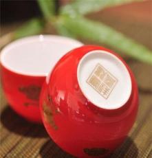 正品促销高骨瓷中国风红色釉 红金龙 茶具套装 婚庆送礼佳品