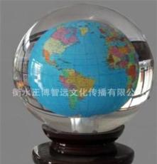 冀派内画水晶球 30厘米地球仪