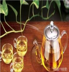 厂家直销花茶壶 优质高硼硅玻璃花茶壶 玻璃泡茶杯混批冲茶杯