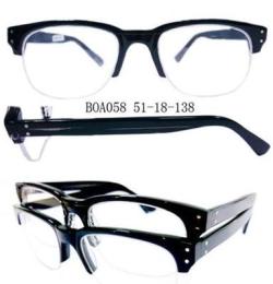 复古时尚眼镜架 板材半框 光学眼镜架 BOA058