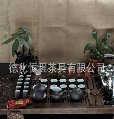 现货出售 四合一电磁炉柯木祥龙紫砂功夫茶具套装 实木小茶道套装