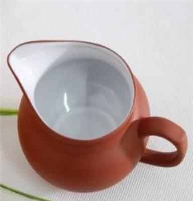 宜兴紫砂 红色内白釉公道杯 海 备 茶盘茶道茶具配件