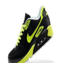 Nike air max90耐克无缝高频黑荧光绿男运动鞋
