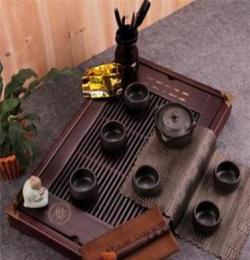 冠林茶具 高檔柯木茶盤套裝 石頭釉茶具 青瓷茶具 功夫茶具套裝