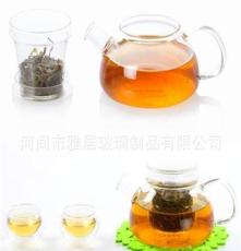 玻璃茶具功夫茶杯玻璃杯 玻璃茶壶茶杯五件套600ml 高硼硅手工