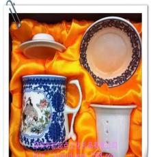 景德镇陶瓷茶杯 手绘高档四件杯 陶瓷创意杯子 正品办公茶杯 骨瓷