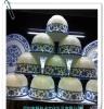 景德镇高档碗套装 实用欧式釉中彩青花瓷餐具 盘子碗碟套装骨瓷