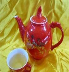 陶瓷茶具、骨瓷茶具、7头中国红茶具、礼品茶具、