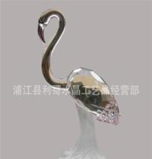 廠家供應 水晶小動物 水晶禮品工藝品 水晶火烈鳥 情侶鳥