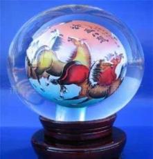供应水晶球(图)气泡球 内画球，切面球