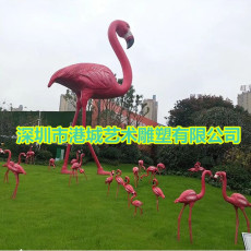 贵州城市景观仿真动物玻璃钢火烈鸟雕塑报价