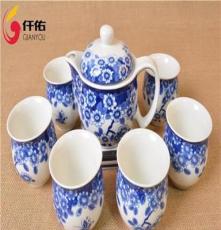 7头双层杯茶具特价供应 隔热杯茶具套装批发 工厂直销 淘宝供货商