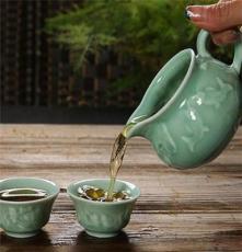 整套青瓷功夫茶具陶瓷茶具茶壶茶杯正品龙泉青瓷茶具套装