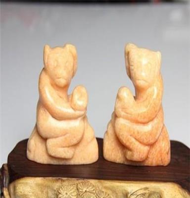 开光金猴献宝家居饰品石雕摆件 2014年生肖属兔的人吉祥物化太岁