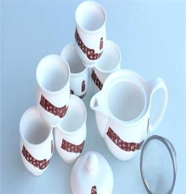 创意亚光7头茶具10011双层杯防烫陶瓷套装茶具商务送礼茶具批发