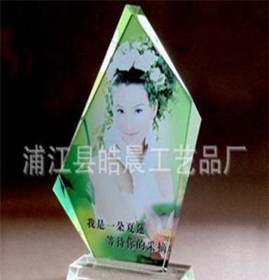 低价热销 供应冰山水晶彩印影像 水晶工艺品 内雕水晶工艺品