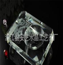 精品水晶3D內(nèi)雕煙灰缸 招財彌勒佛