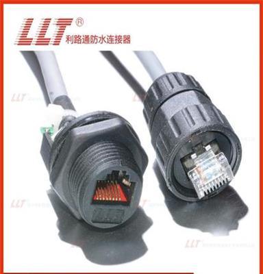 利路通LLT-M19-RJ45面板式IP68防水网线插头  以太网连接器