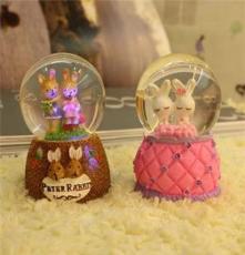 45号小号带灯水晶球创意玻璃工艺新年节三八节礼品树脂摆件批发