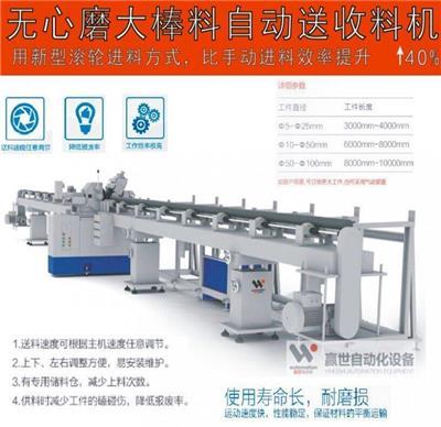 重型长棒料自动上料机-无心磨床圆棒料喂料机常州赢世