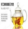 条纹花茶壶套装 玻璃茶具 条纹茶壶 功夫茶具 耐热玻璃茶具600ml